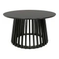 Τραπέζι σαλονιού Domonic pakoworld mdf σε μαύρη απόχρωση Φ80x45εκ