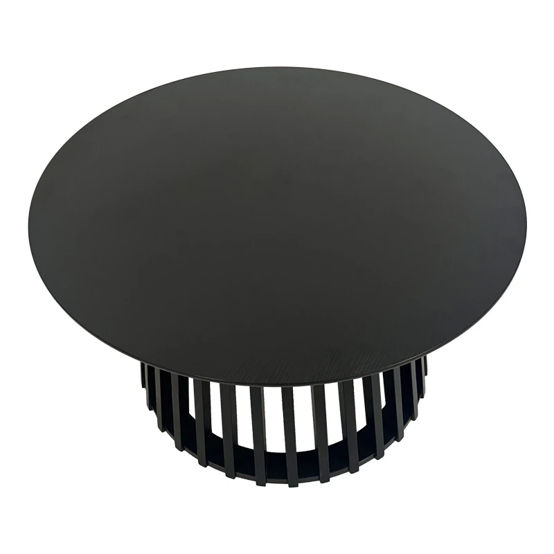 Τραπέζι σαλονιού Domonic pakoworld mdf σε μαύρη απόχρωση Φ80x45εκ