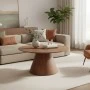 Donda pakoworld coffee table mdf-metal in walnut shade D80x40cm