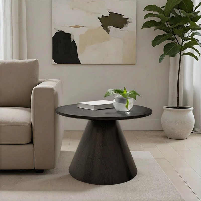 Donda pakoworld coffee table mdf-metal in black shade D60x46cm