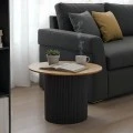 Dovel pakoworld coffee table mdf in sonoma-black metal D70x45cm