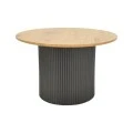 Dovel pakoworld coffee table mdf in sonoma-black metal D70x45cm