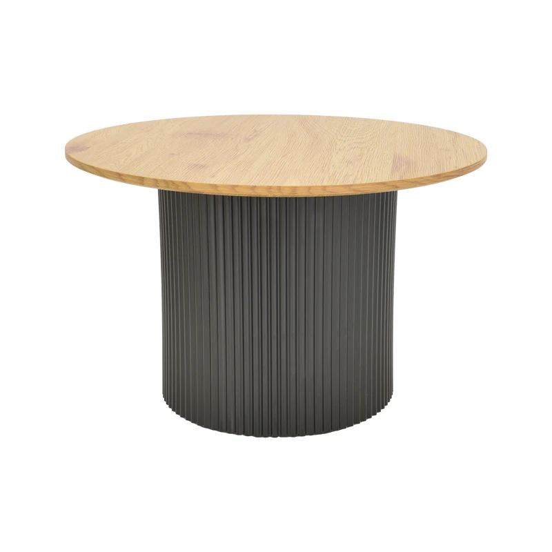 Dovel pakoworld coffee table mdf in sonoma-black metal D70x45cm