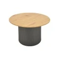 Dovel pakoworld coffee table mdf in sonoma-black metal D70x45cm
