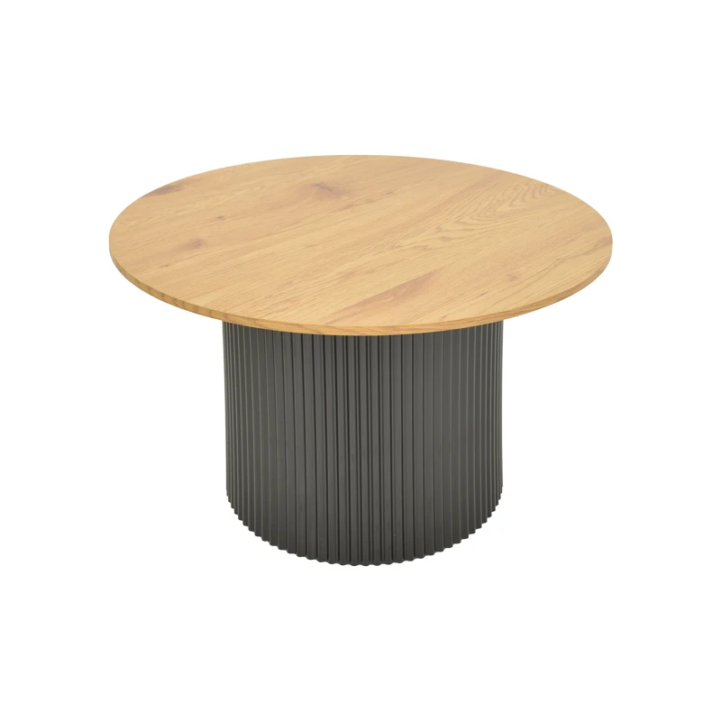 Dovel pakoworld coffee table mdf in sonoma-black metal D70x45cm