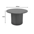 Dovel pakoworld coffee table mdf in sonoma-black metal D70x45cm