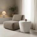 Τραπέζι σαλονιού Fedris pakoworld mdf λευκό Φ60x45εκ
