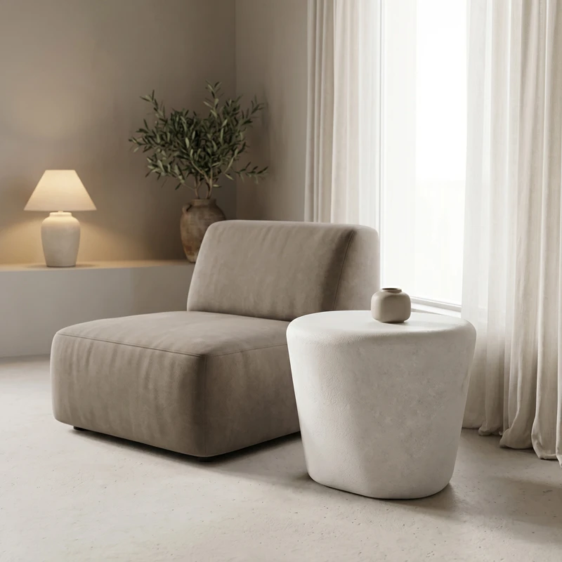 Τραπέζι σαλονιού Fedris pakoworld mdf λευκό Φ60x45εκ