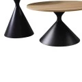 Coffee table Hemena pakjoworld set 2 pieces in black-natural color
