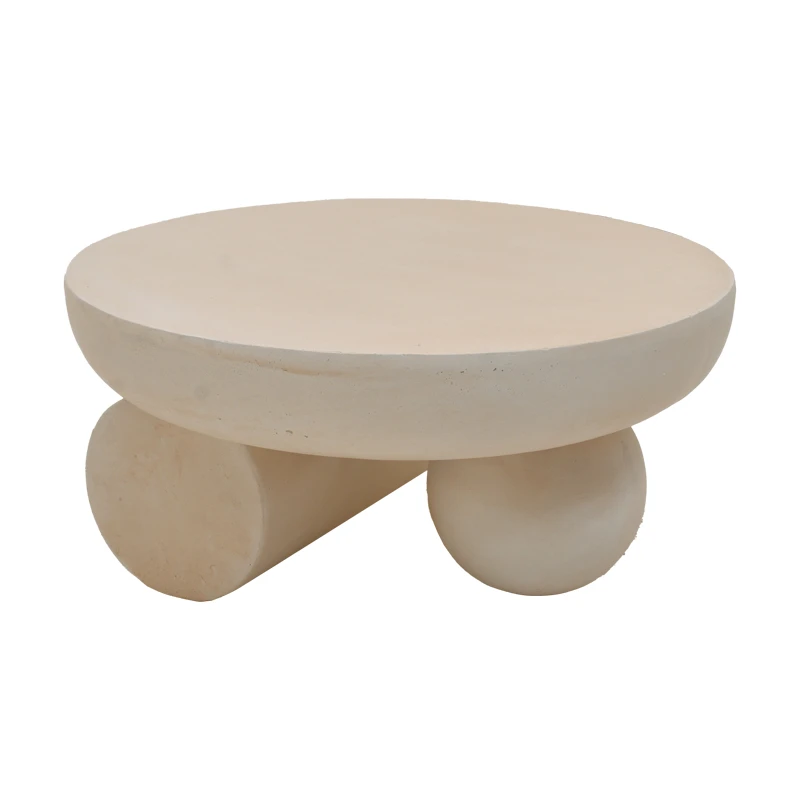 Coffee table Mikawa pakoworld MGO cream D70x34cm