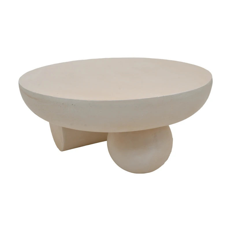 Coffee table Mikawa pakoworld MGO cream D70x34cm
