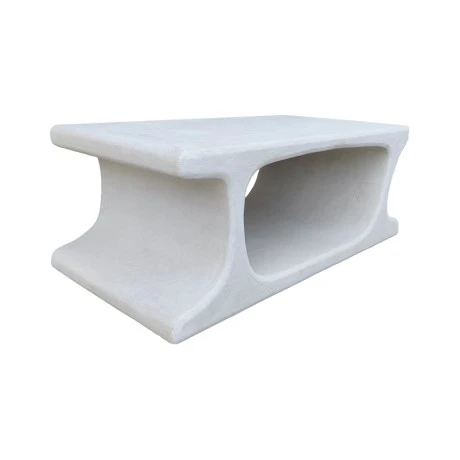 Τραπέζι σαλονιού Nafel pakoworld mdf λευκό 120x60x45εκ