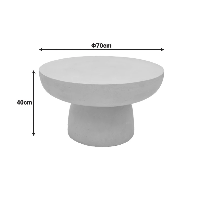 Coffee table Nuebo pakoworld MGO travertine look D70x41.5cm