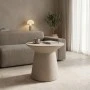 Τραπέζι σαλονιού Peble pakoworld MGO cappuccino Φ55x50εκ