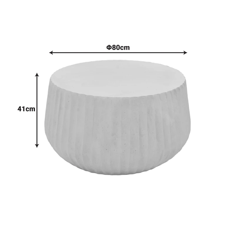 Rongo pakoworld coffee table MGO travertine look D80x41cm