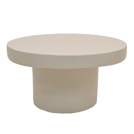 Τραπέζι σαλονιού Umbra pakoworld γκρι μπεζ MGO Φ80x31.5εκ