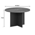 Oscar pakoworld Professional conference table in walnut-anthracite shade D150x76cm