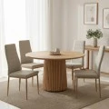 Tully table pakoworld solid acacia wood in natural shade D120x75cm
