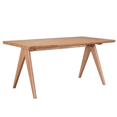 Dining table Winslow pakoworld rubberwood light walnut 160x85x75cm
