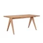 Τραπέζι Winslow pakoworld ξύλο rubberwood σε ανοιχτό καρυδί χρώμα 180x85x75εκ