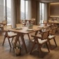 Τραπέζι Winslow pakoworld ξύλο rubberwood σε ανοιχτό καρυδί χρώμα 180x85x75εκ