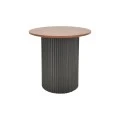 Dovel pakoworld mdf coffee table set of 2 walnut-black metal