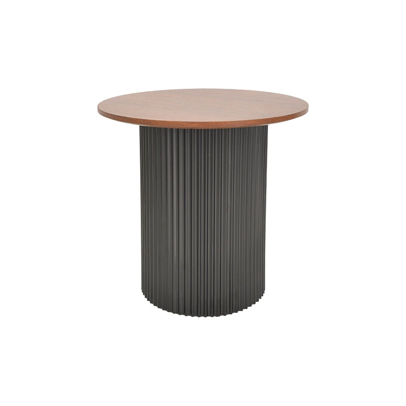 Dovel pakoworld mdf coffee table set of 2 walnut-black metal