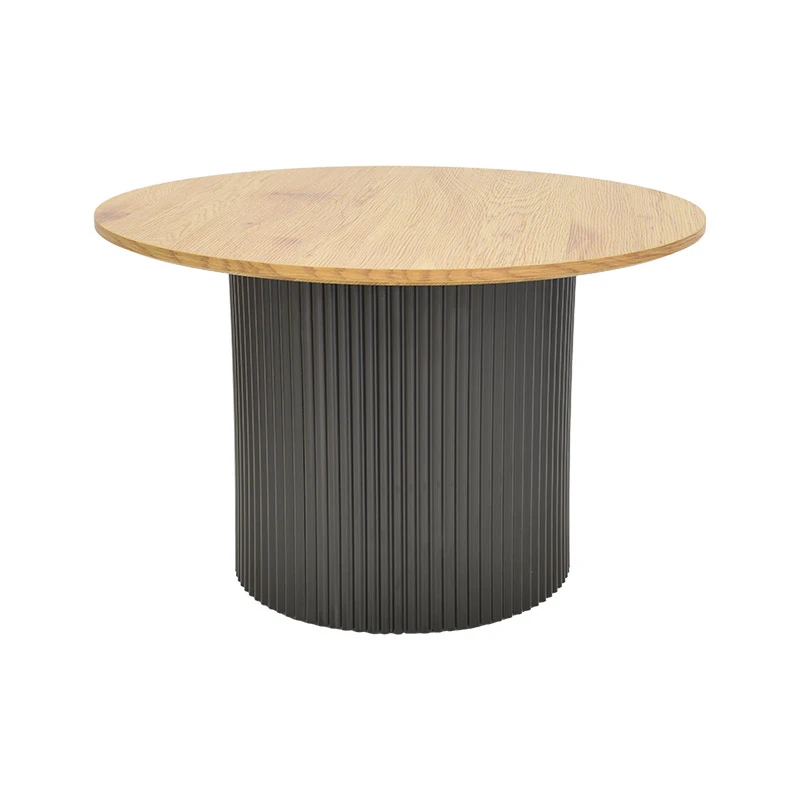 Tραπέζια σαλονιού Dovel pakoworld mdf σετ 2τεμ. sonoma-μαύρο μεταλλο