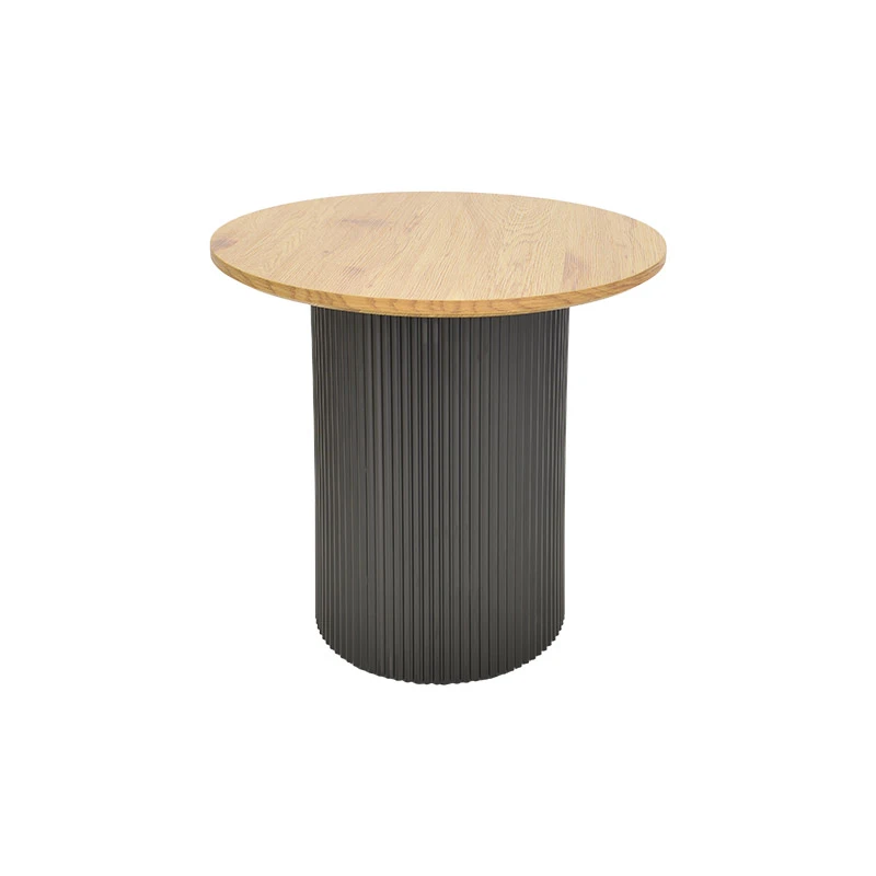 Tραπέζια σαλονιού Dovel pakoworld mdf σετ 2τεμ. sonoma-μαύρο μεταλλο