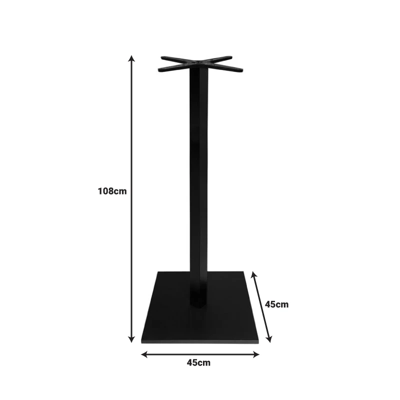 Cabanol pakoworld metal table base in black shade 45x45x108cm