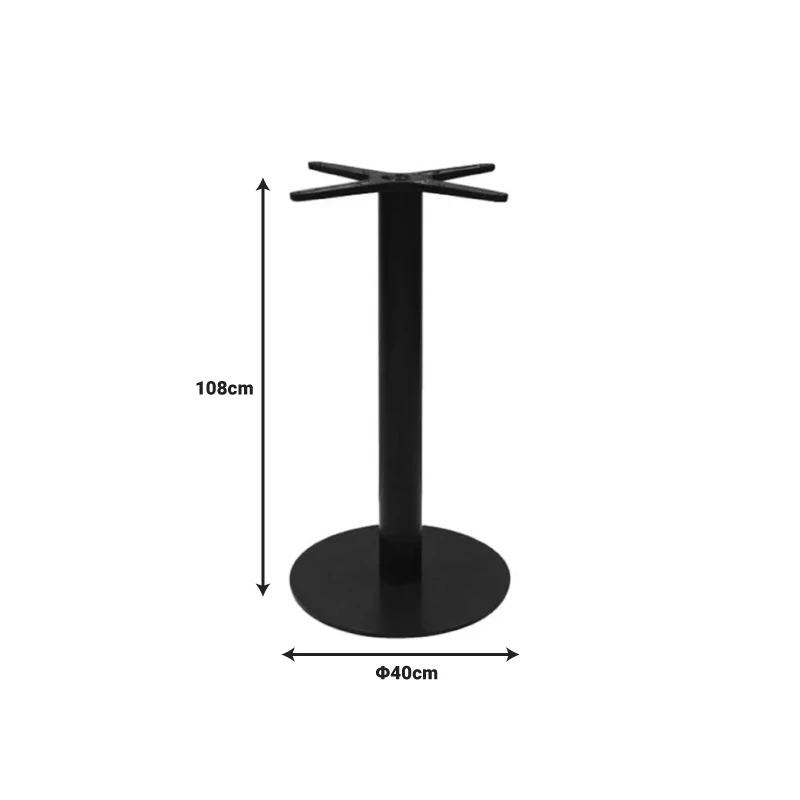 Stada pakoworld metal table base in black shade 40x40x108cm