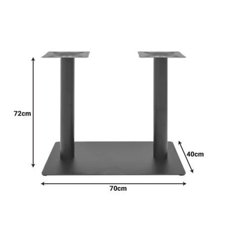 Givosa pakoworld metal table base in black shade 70x40x72cm