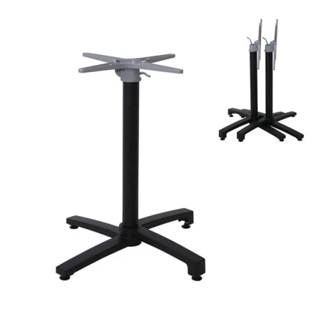Levo pakoworld metal foldable table base in black shade 69x69x73cm