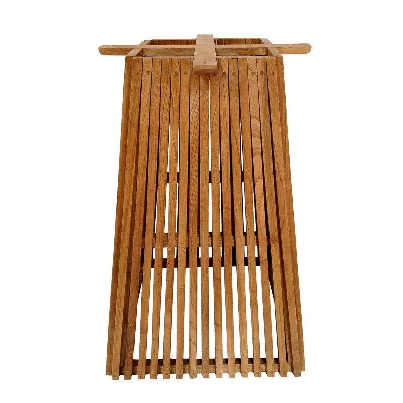 Bar table base Darius pakoworld mindi wood in natural shade 60x60x90cm