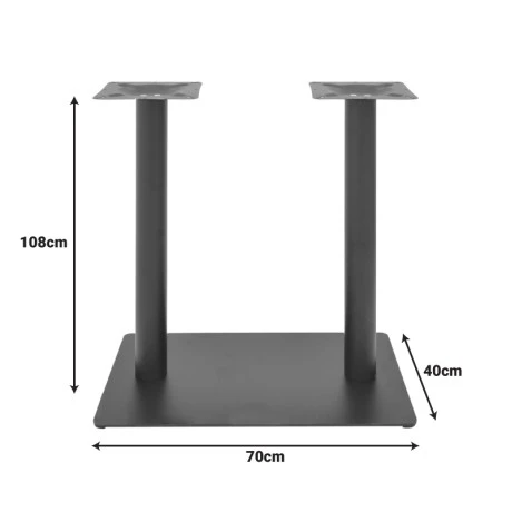 Givosa pakoworld metal bar table base in black shade 73x40x108cm