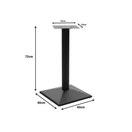 Ova pakoworld metal table base in black shade 40x40x72cm