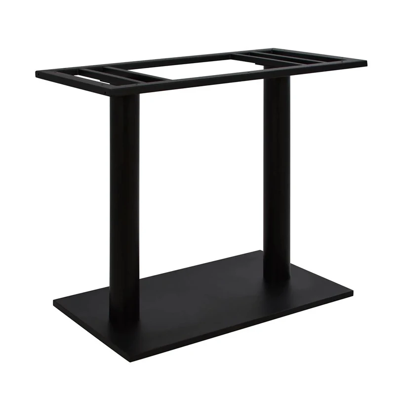 Soign pakoworld metal table base in black shade 80x40x72cm
