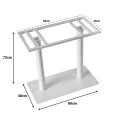Soign pakoworld metal table base white 80x40x72cm