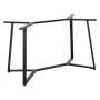 Vampor I  pakoworld metal table base in black shade 112x60x72cm