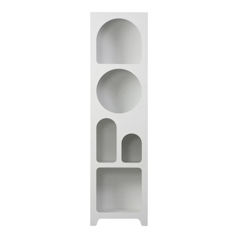 Βιβλιοθήκη Emersi pakoworld mdf σε λευκή απόχρωση 48x35x180εκ