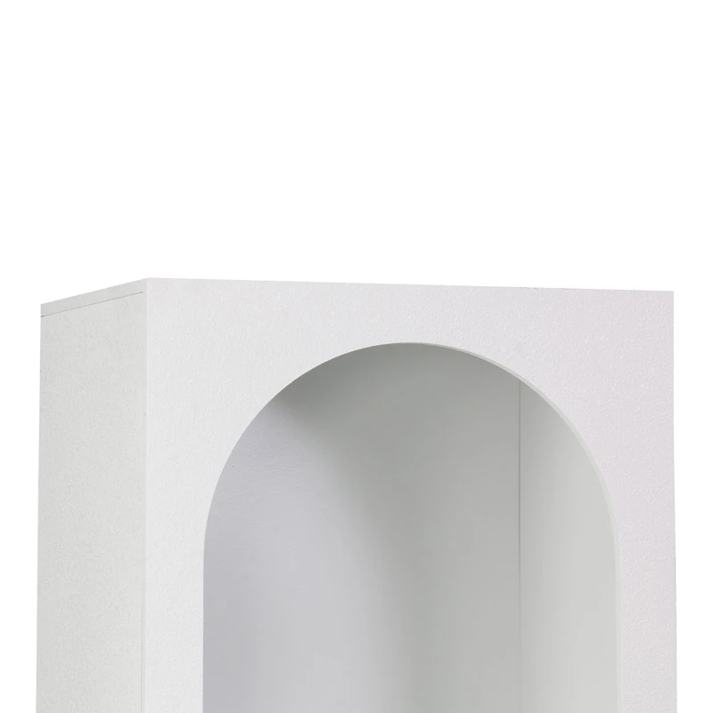 Βιβλιοθήκη Emersi pakoworld mdf σε λευκή απόχρωση 48x35x180εκ