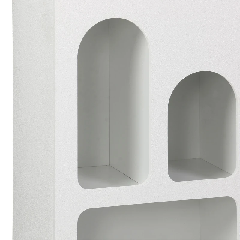 Βιβλιοθήκη Emersi pakoworld mdf σε λευκή απόχρωση 48x35x180εκ
