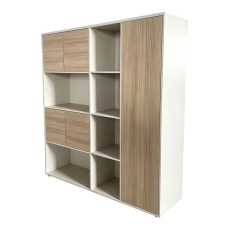 Βιβλιοθήκη γραφείου Stark pakoworld μπεζ oak 160x40x200εκ