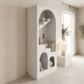 Βιβλιοθήκη-ραφιέρα Boolten pakoworld mdf λευκό 80x38x190εκ
