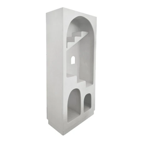 Βιβλιοθήκη-ραφιέρα Boolten pakoworld mdf λευκό 80x38x190εκ