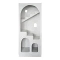 Βιβλιοθήκη-ραφιέρα Boolten pakoworld mdf λευκό 80x38x190εκ