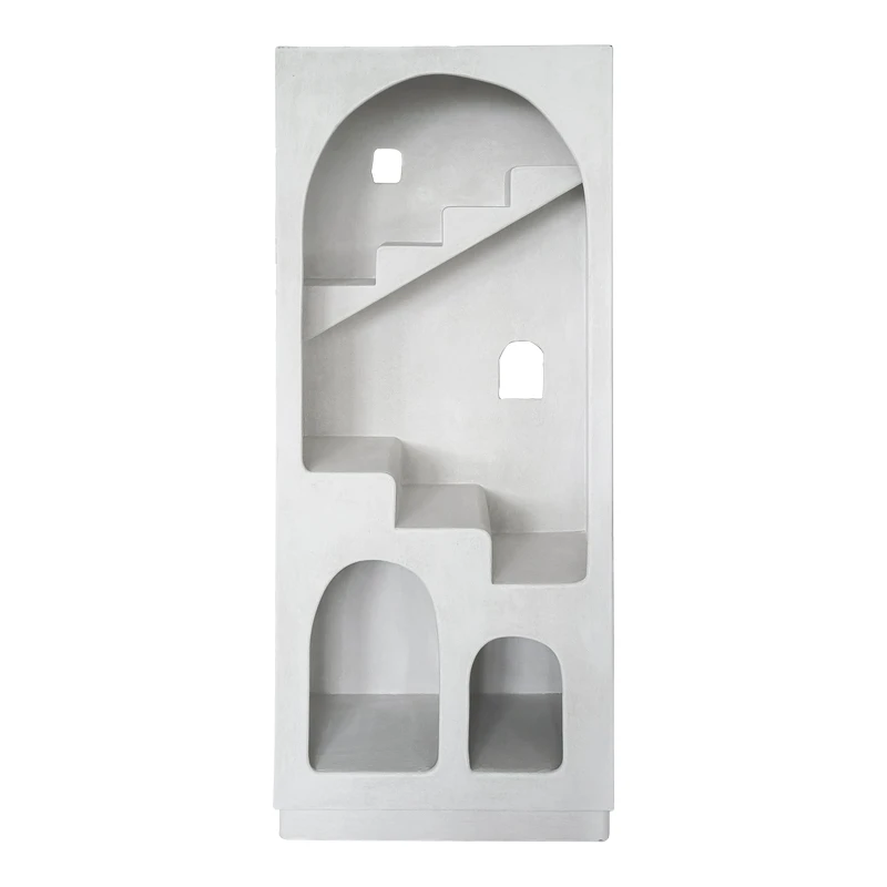 Βιβλιοθήκη-ραφιέρα Boolten pakoworld mdf λευκό 80x38x190εκ