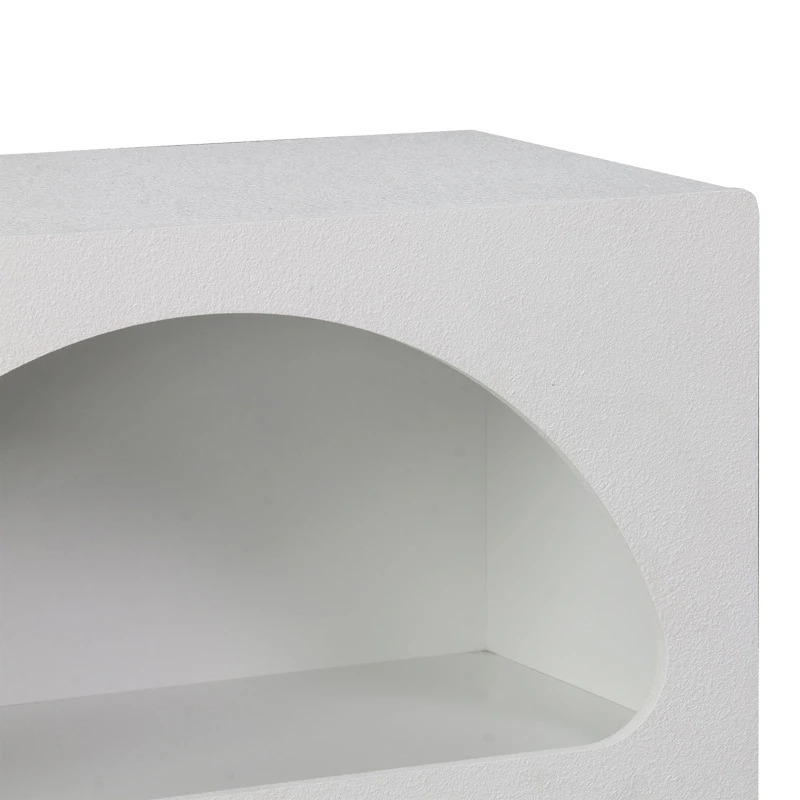 Βιβλιοθήκη-ραφιέρα Emersi pakoworld mdf σε λευκή απόχρωση 70x35x100εκ