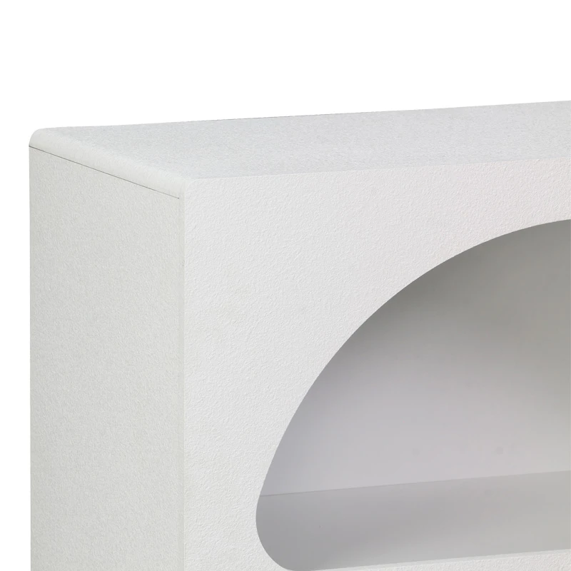 Βιβλιοθήκη-ραφιέρα Emersi pakoworld mdf σε λευκή απόχρωση 70x35x100εκ