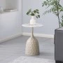 Side table Amphora pakoworld cappuccino metal-marble-look travertine D40x60cm